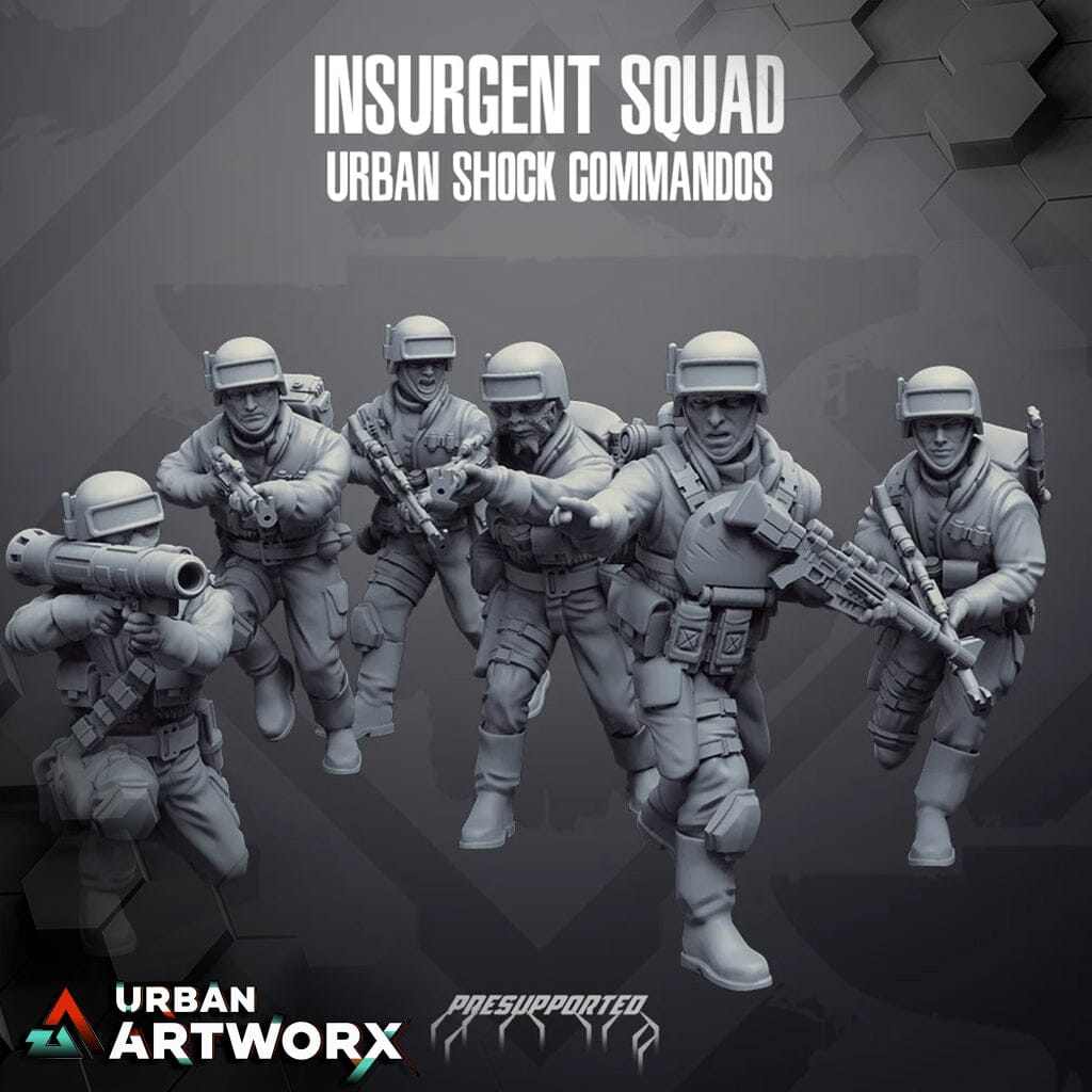 Tabletop Miniaturen - Skullforge Studios - Insurgent Squad Urban Shock Commandos (6) Skullforge Studios
