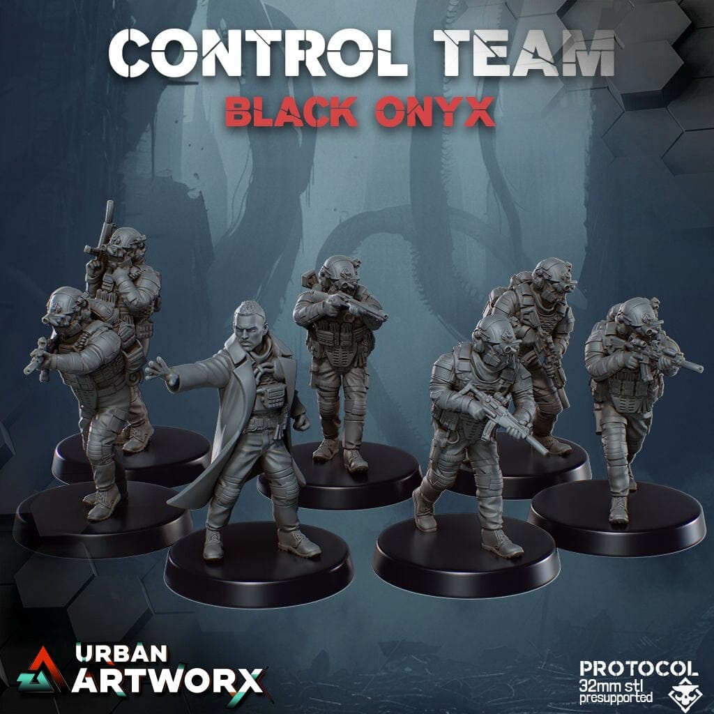 Tabletop Miniaturen - Skullforge Studios - PROTOCOL: Control Team Black Onyx (7) Skullforge Studios