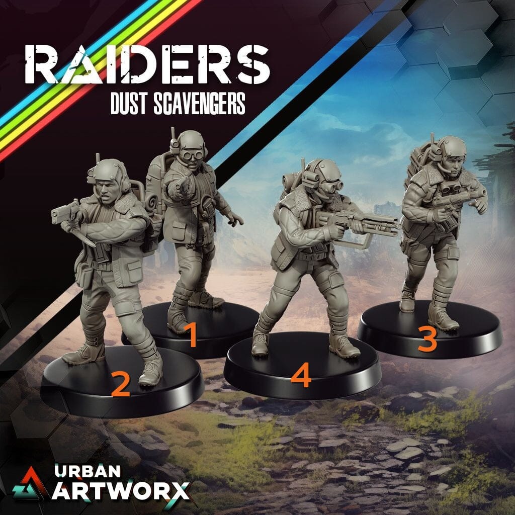 Tabletop Miniaturen - Skullforge Studios - Raiders: Dust Scavengers (4) Skullforge Studios