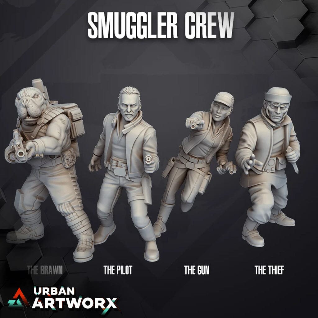 Tabletop Miniaturen - Skullforge Studios - Smuggler Crew (4) Skullforge Studios