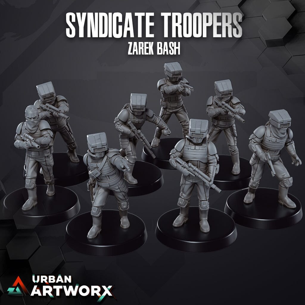 Tabletop Miniaturen - Skullforge Studios - Syndicate Troopers (8) Skullforge Studios