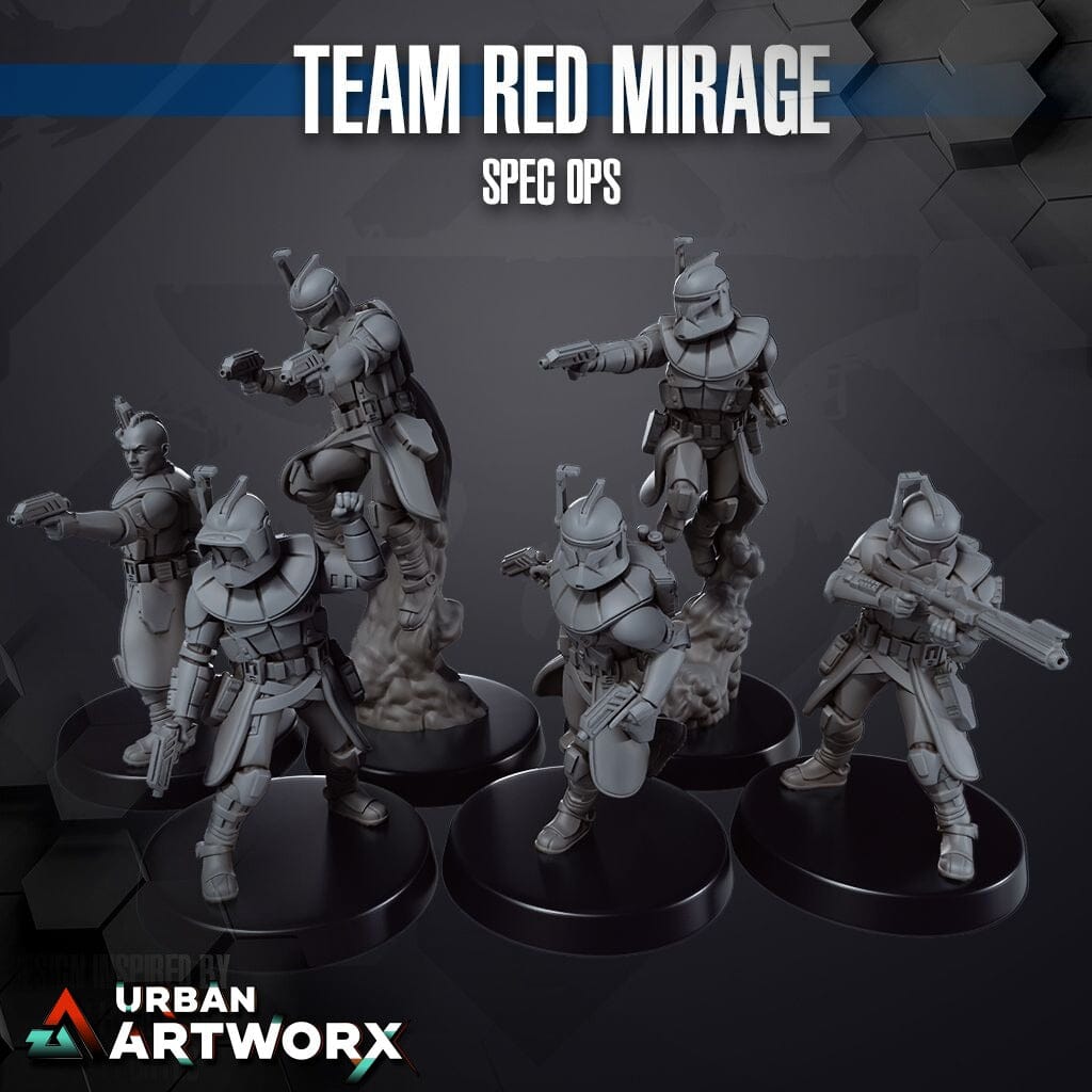 Tabletop Miniaturen - Skullforge Studios - Team Red Mirage Spec Ops (6) Skullforge Studios