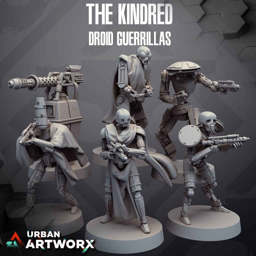 Tabletop Miniaturen - Skullforge Studios - The Kindred Droid Guerrillas (6) Skullforge Studios