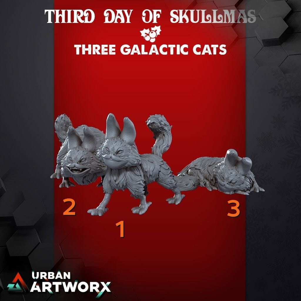 Tabletop Miniaturen - Skullforge Studios - Three Galactic Cats (3) Skullforge Studios