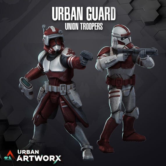 Tabletop Miniaturen - Skullforge Studios - Union Troopers Urban Guard (8) Skullforge Studios