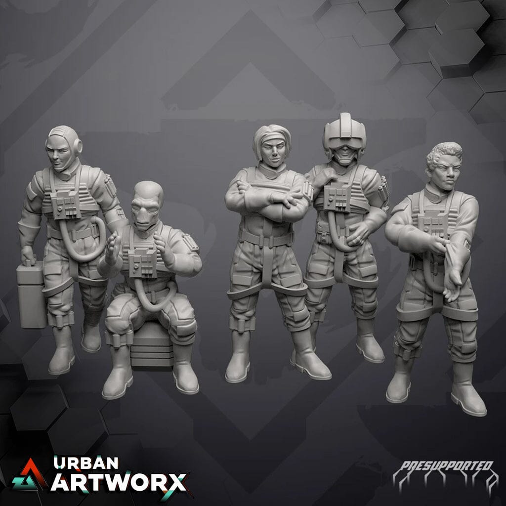 Tabletop Miniaturen - Skullforge Studios - Xeon Wing Pilots (idle) Skullforge Studios