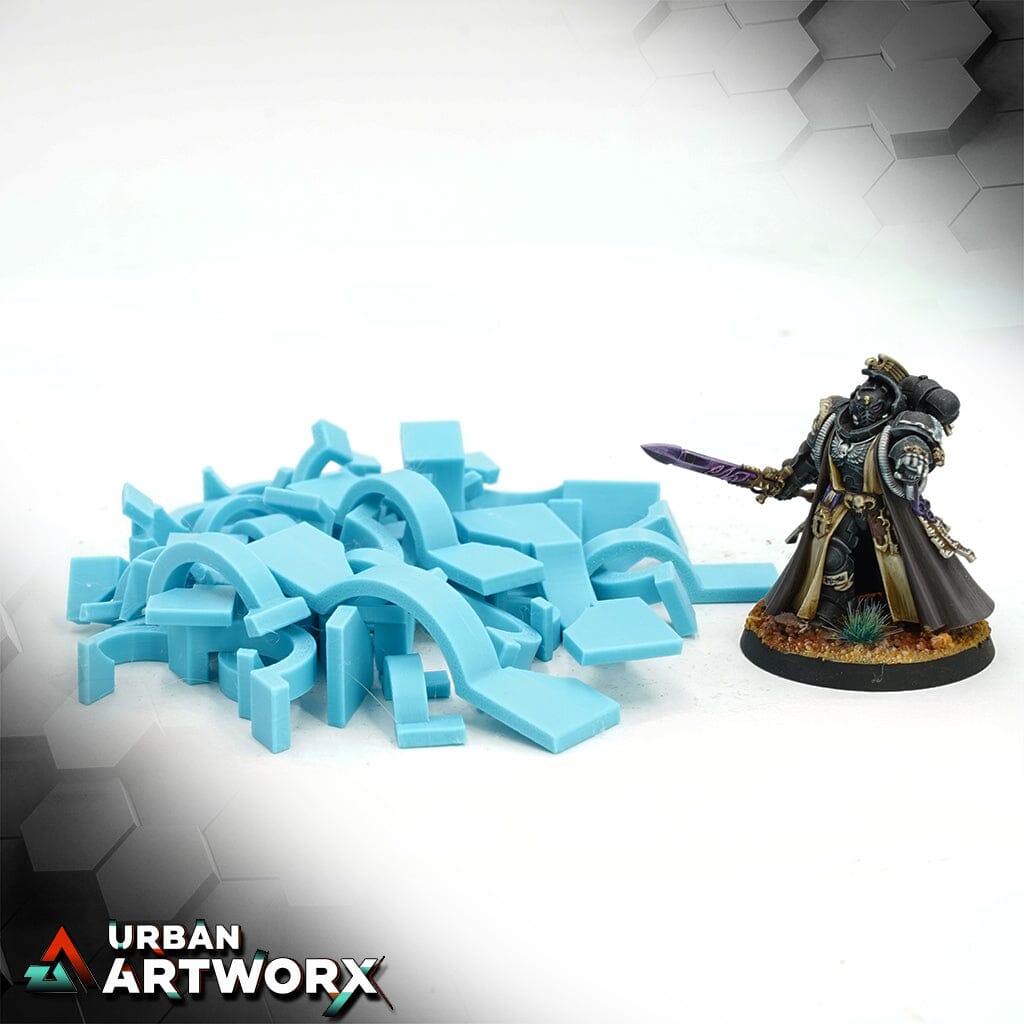 Tabletop Zubehör - Pro Dicer - Hobby Pro Box - Miniaturtray Stopper Round Pro Dicer 25mm Ice Blue