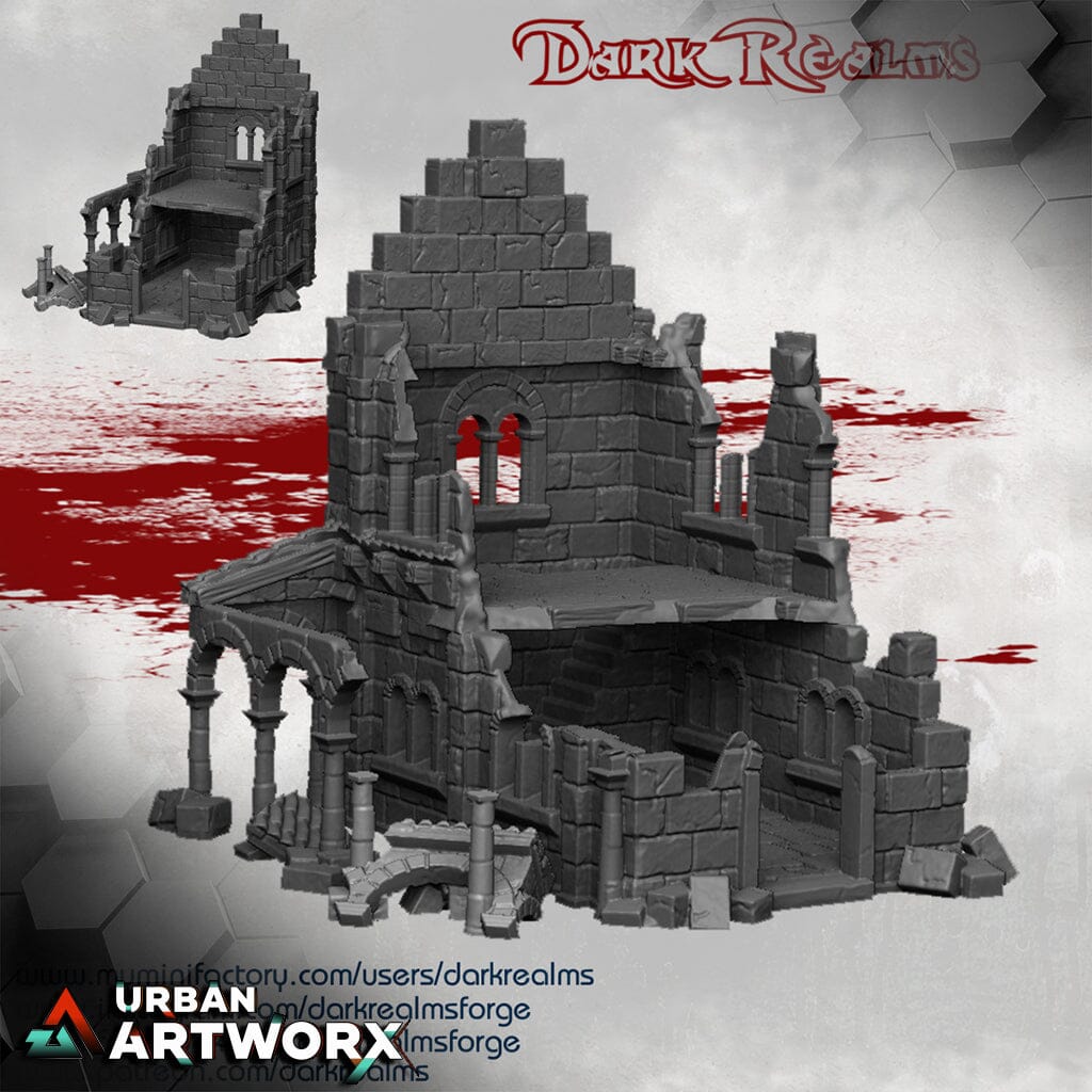 Tabletopgelände - Dark Realms - Arkenfel - House 2 Ruin Dark Realms 