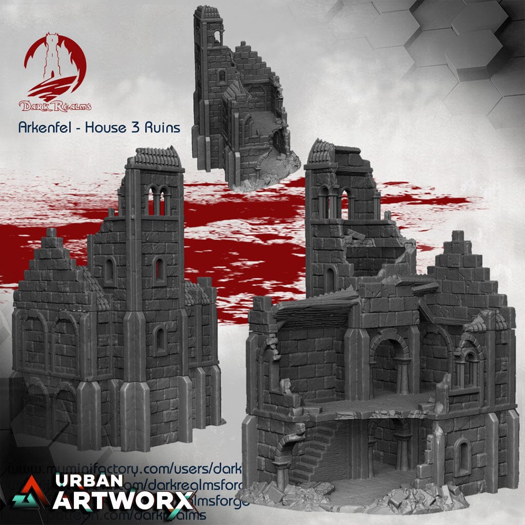 Tabletopgelände - Dark Realms - Arkenfel - House 3 Ruin Dark Realms