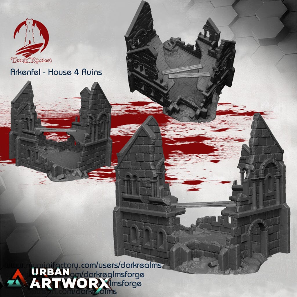Tabletopgelände - Dark Realms - Arkenfel - House 4 Ruin Dark Realms 