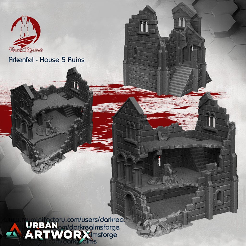 Tabletopgelände - Dark Realms - Arkenfel - House 5 Ruin Dark Realms
