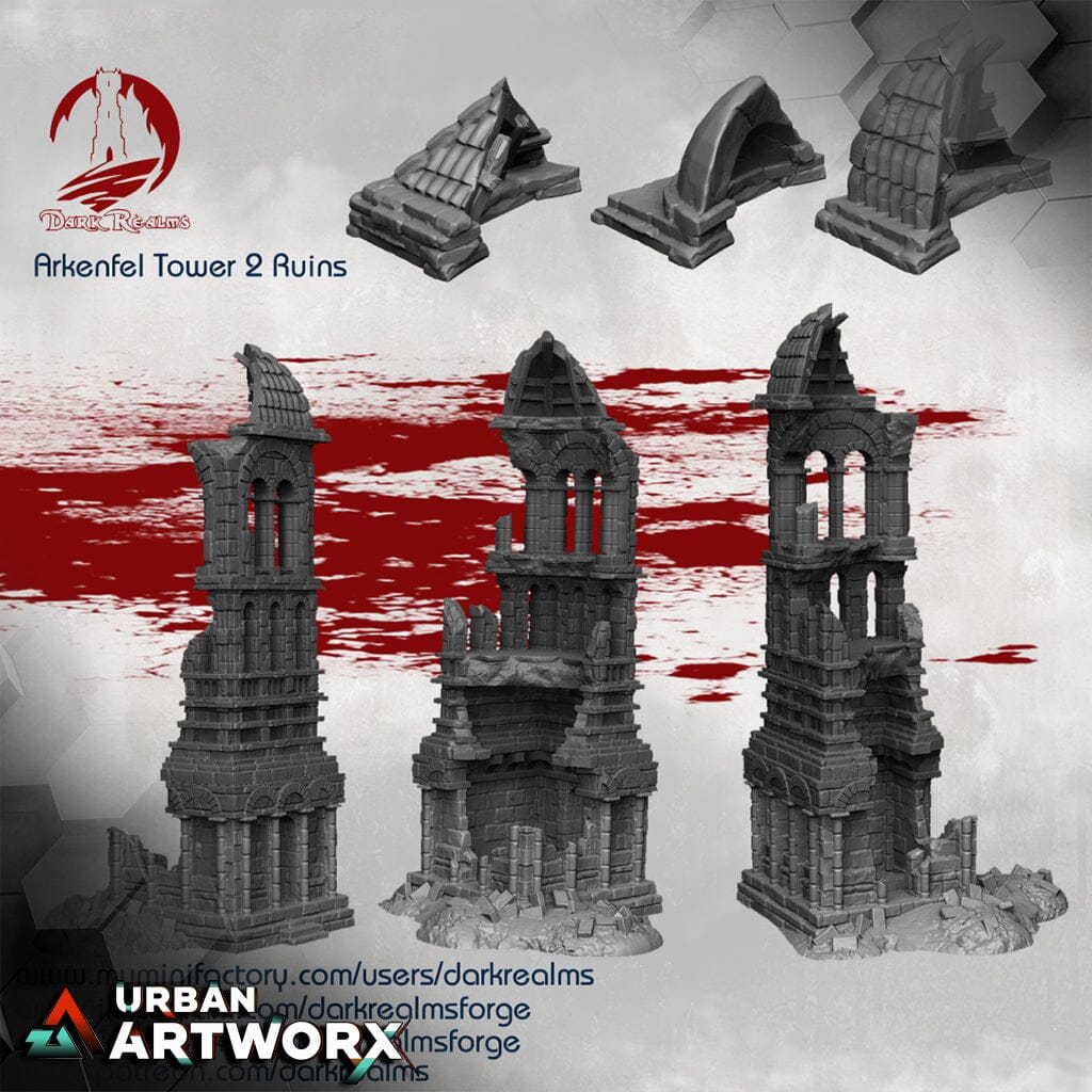 Tabletopgelände - Dark Realms - Arkenfel - Tower 2 Ruin Dark Realms