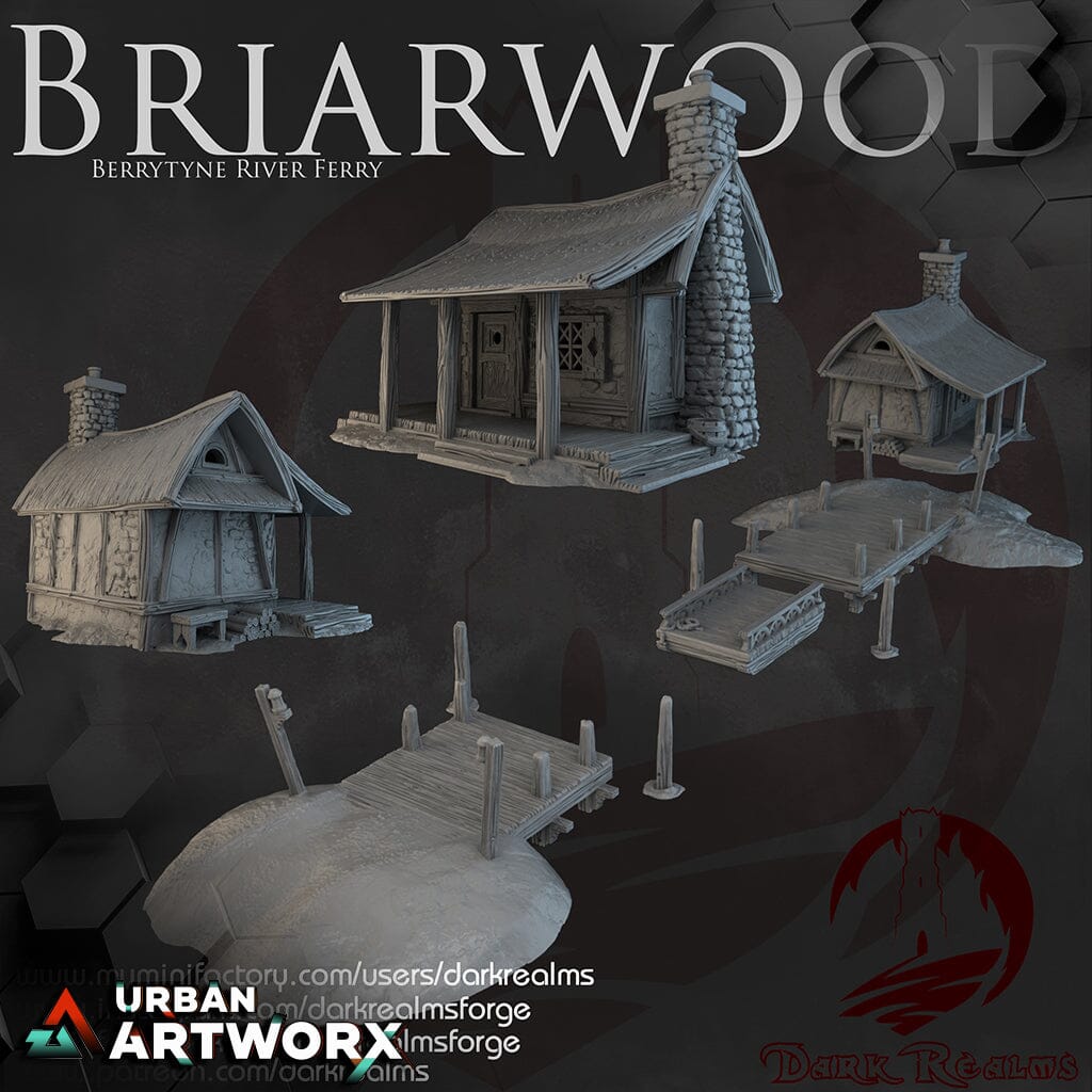Tabletopgelände - Dark Realms - Briarwood - Berrytyne River Ferry Dark Realms