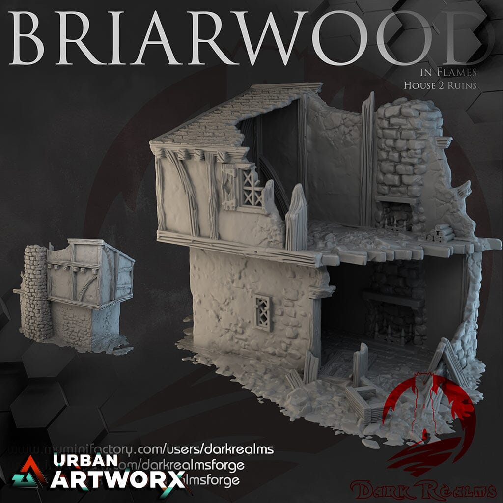 Tabletopgelände - Dark Realms - Briarwood - House 2 Ruins Dark Realms