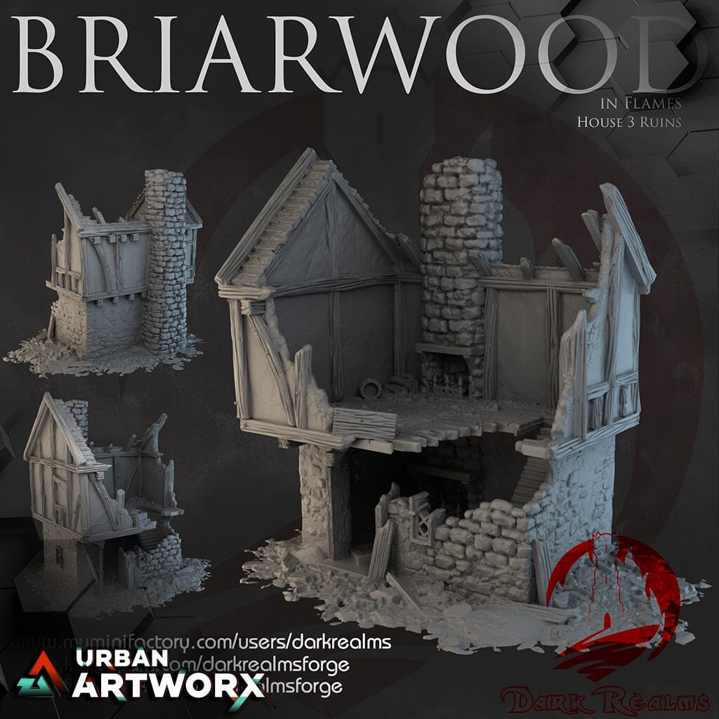 Tabletopgelände - Dark Realms - Briarwood - House 3 Ruins Dark Realms