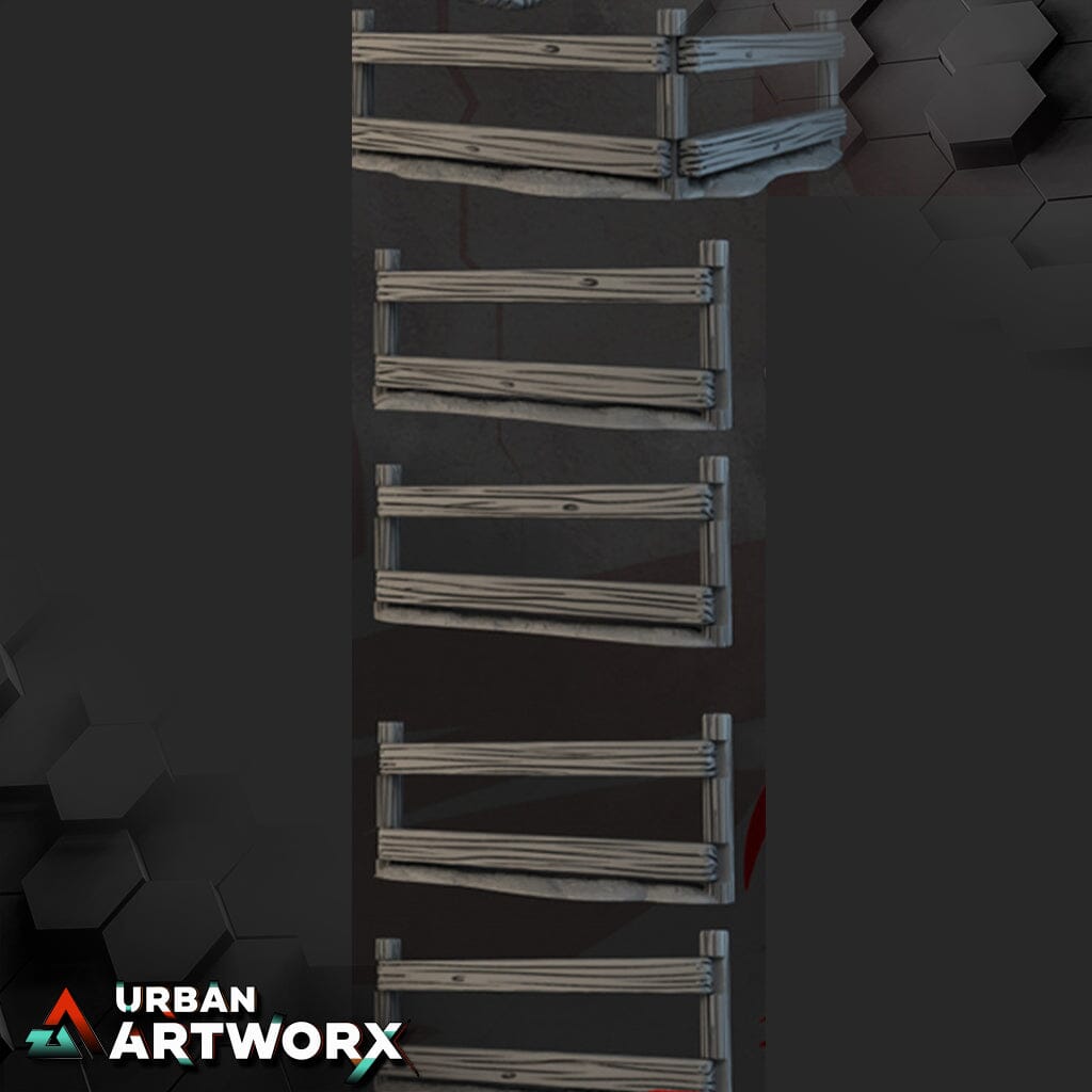 Tabletopgelände - Dark Realms - Briarwood - Street Scatter - Fences Set Dark Realms
