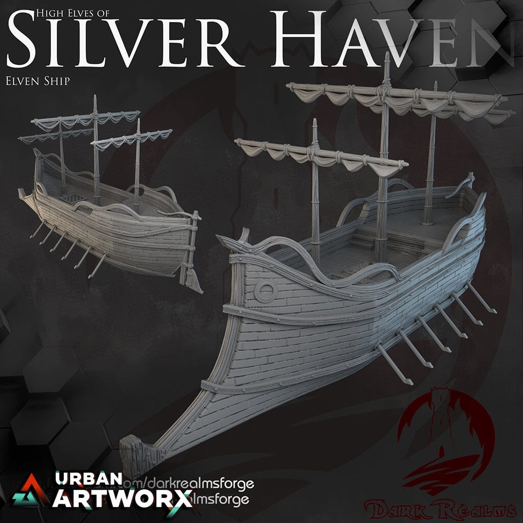 Tabletopgelände - Dark Realms - Silver Haven - Elven Ship Dark Realms