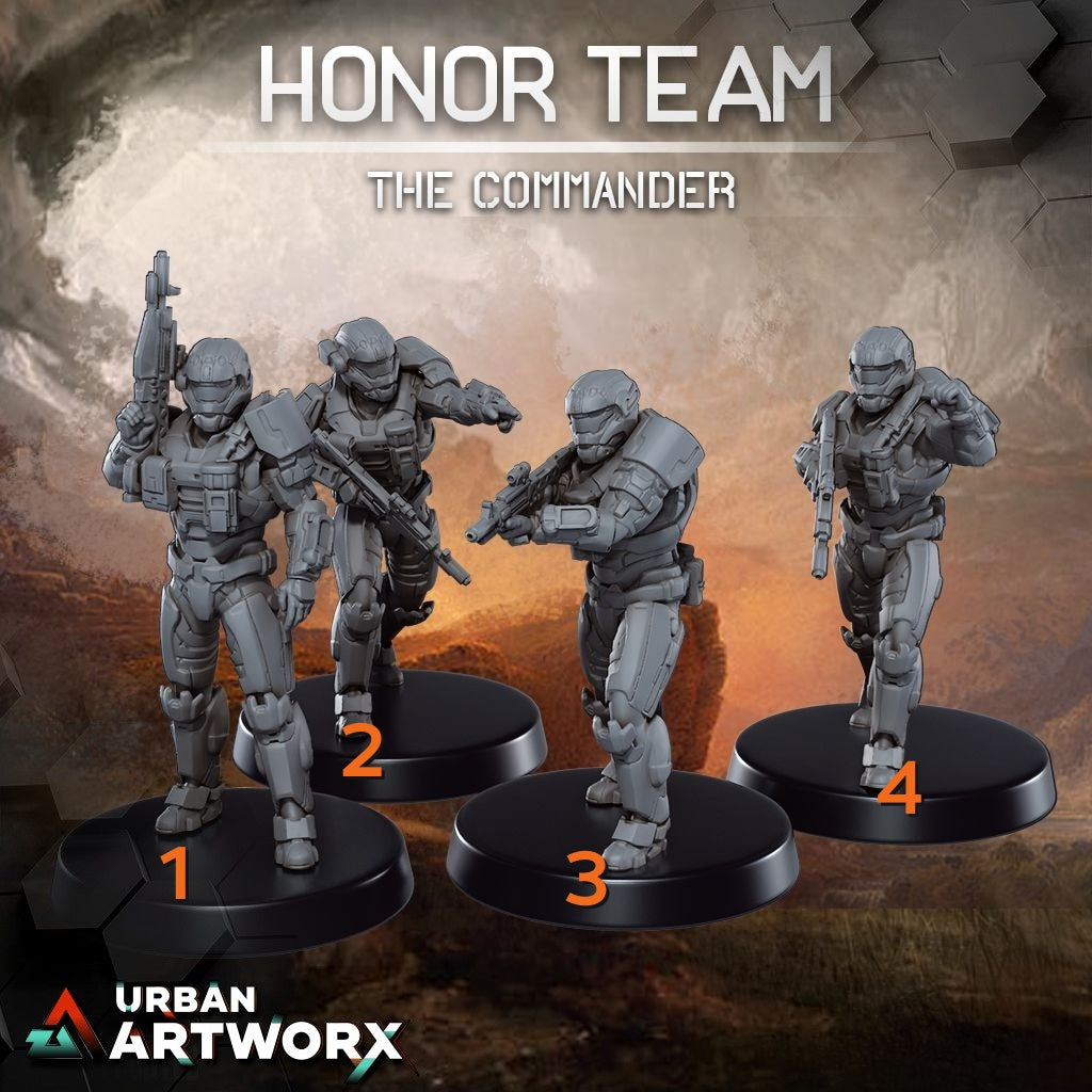 Tabletop Miniaturen - Skullforge Studios - Honor Team: The Commander (4)