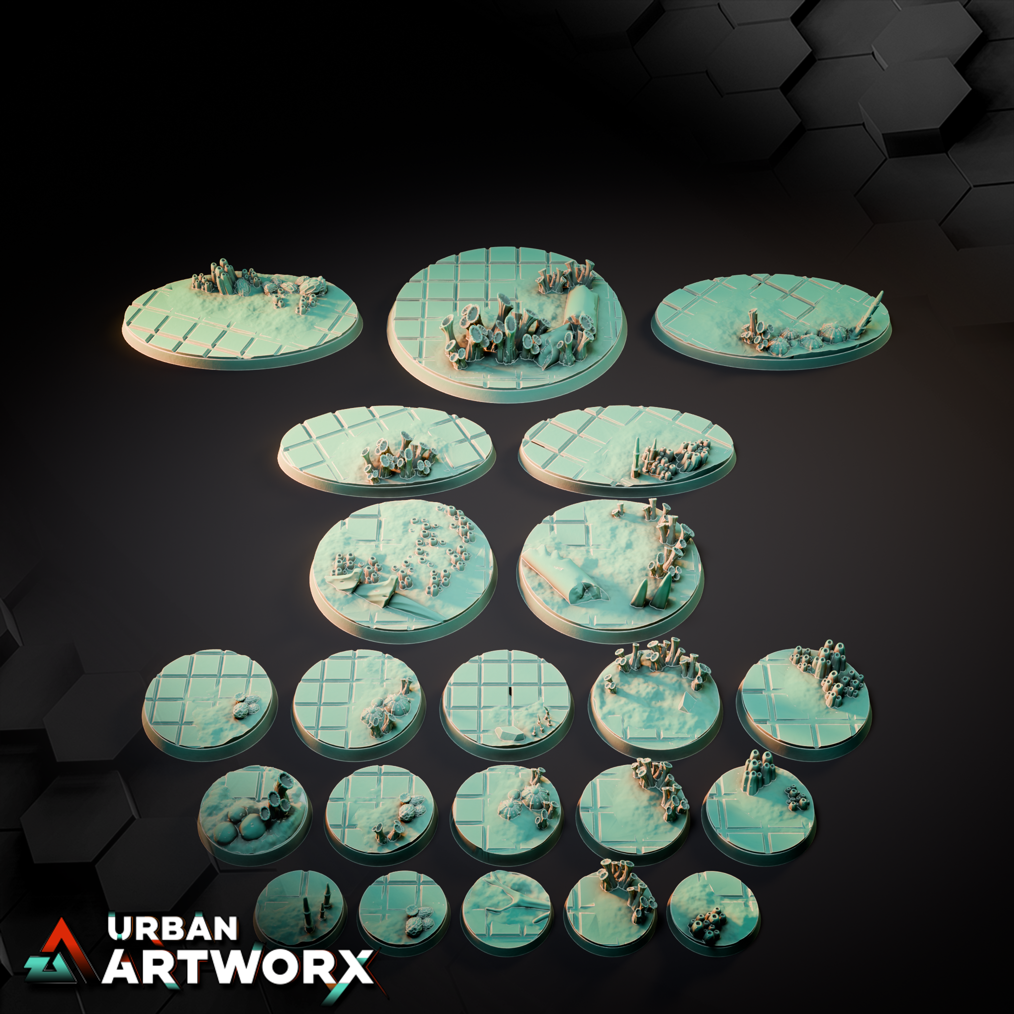 Tabletop Bases - Sacrusmundus - Tulipa Evolved Infestation Bases | Gruppenbild