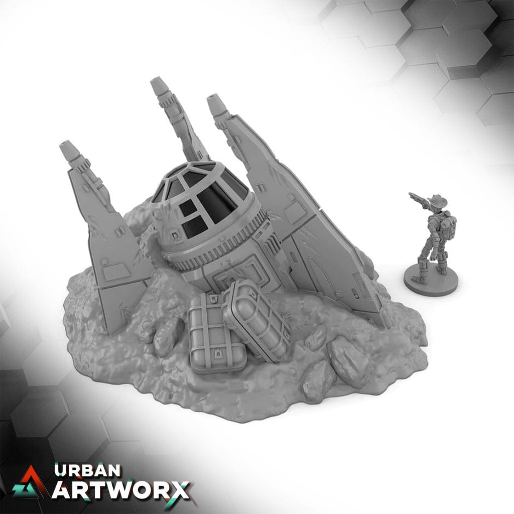Imperial Terrain - X-64 Tri-Wing Crashed Imperial Terrain X-64 Tri Wing Crash 01