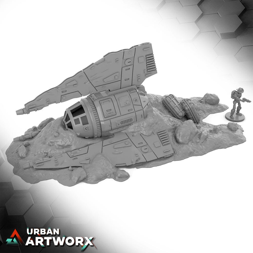 Imperial Terrain - X-64 Tri-Wing Crashed Imperial Terrain X-64 Tri Wing Crash 02