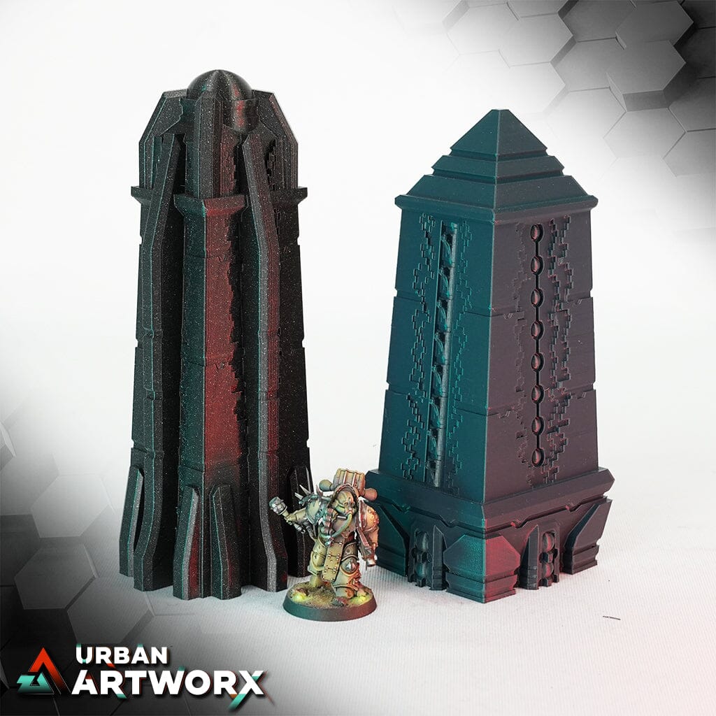 Tabletop Gelände - Sacrsumundus - Davonis Ancient Burial Site Sacrusmundus Tower Set (3)