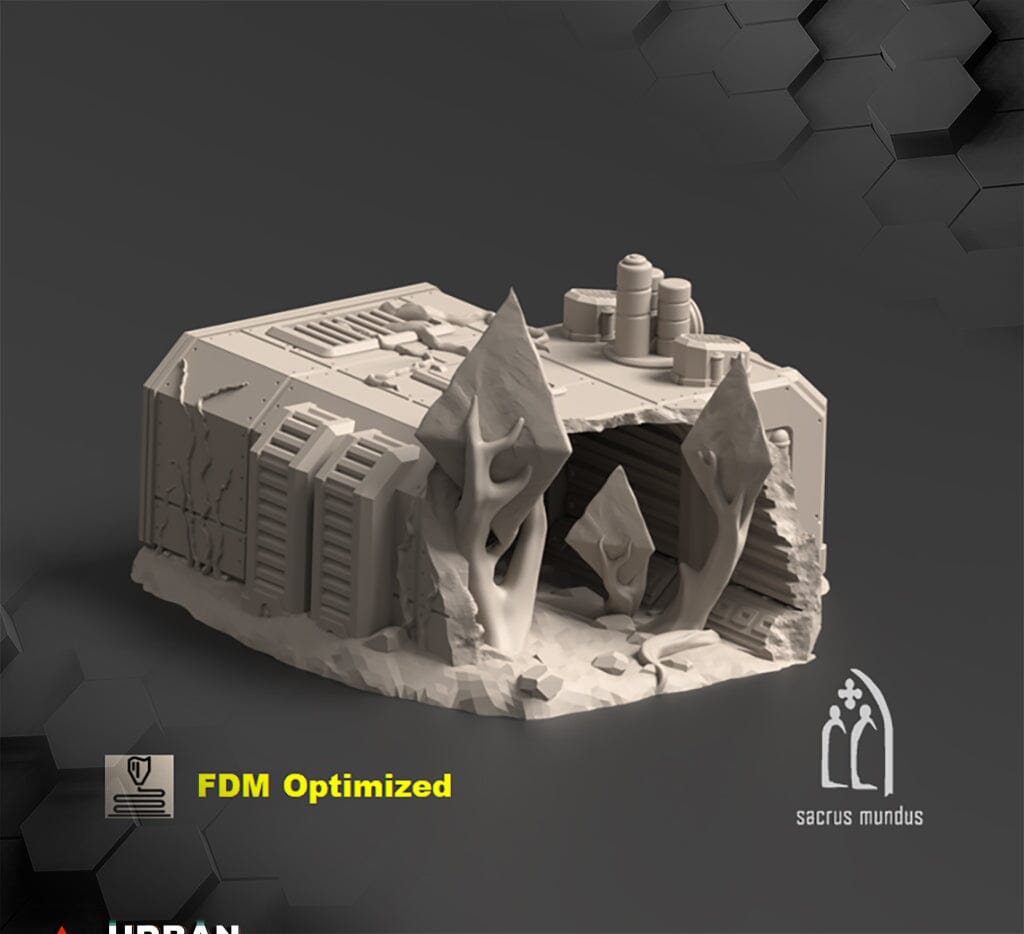 Tabletop Gelände - Sacrsumundus - Galutia Living Rainforest Sacrusmundus Comms Module Ruin