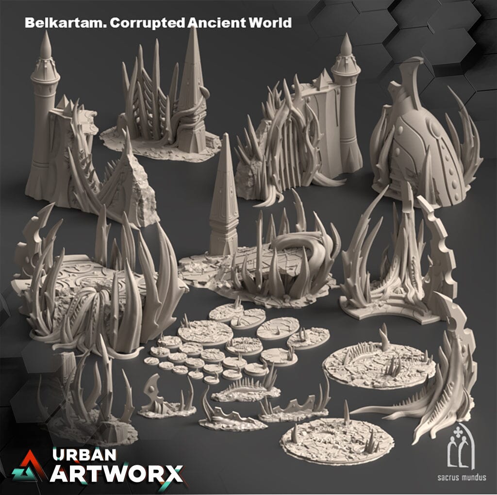 Tabletop Gelände - Sacrusmundus - Belkartam Corrupted Ancient World Sacrusmundus Complete Set