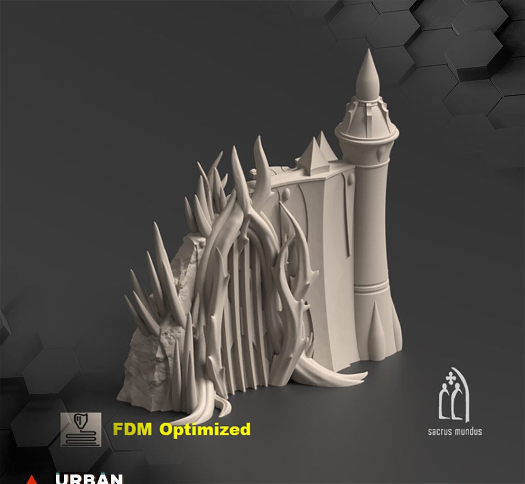 Tabletop Gelände - Sacrusmundus - Belkartam Corrupted Ancient World Sacrusmundus Corner Ruins A
