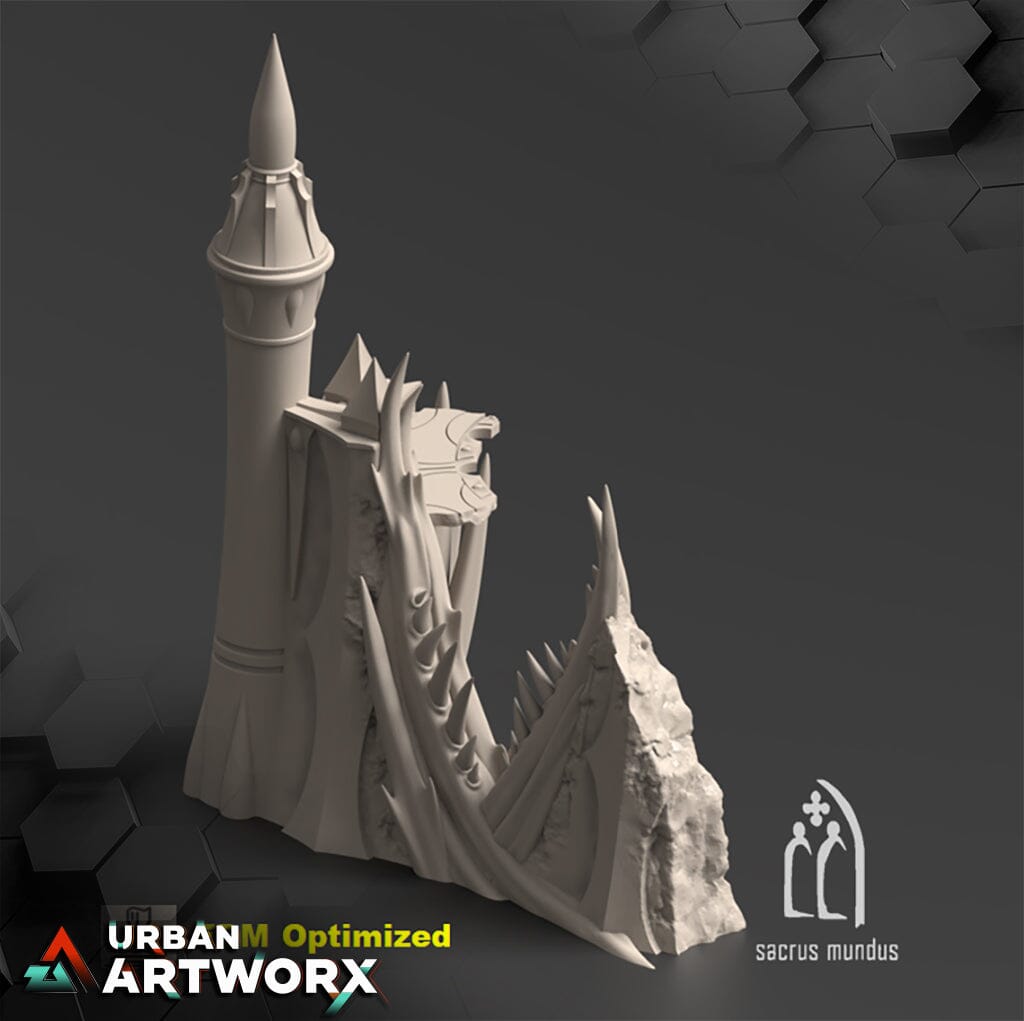 Tabletop Gelände - Sacrusmundus - Belkartam Corrupted Ancient World Sacrusmundus Corner Ruins B