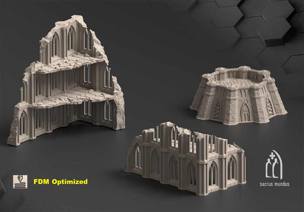 Tabletop Gelände - Sacrusmundus - Thesalon Savage World Fortress Sacrusmundus Ruin A