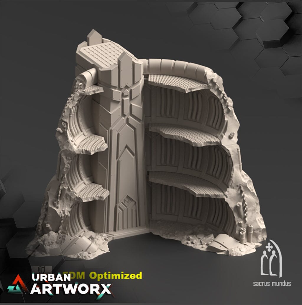 Tabletop Gelände - Sacrusmundus - Vatar XI Mining Complex Sacrusmundus Corner Ruin C