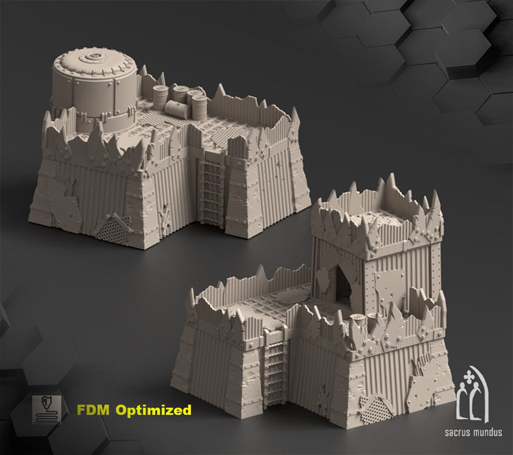 Tabletop Gelände - Sacrusmundus - Warpzel-1A. Orc Settlement Sacrusmundus Baracks A