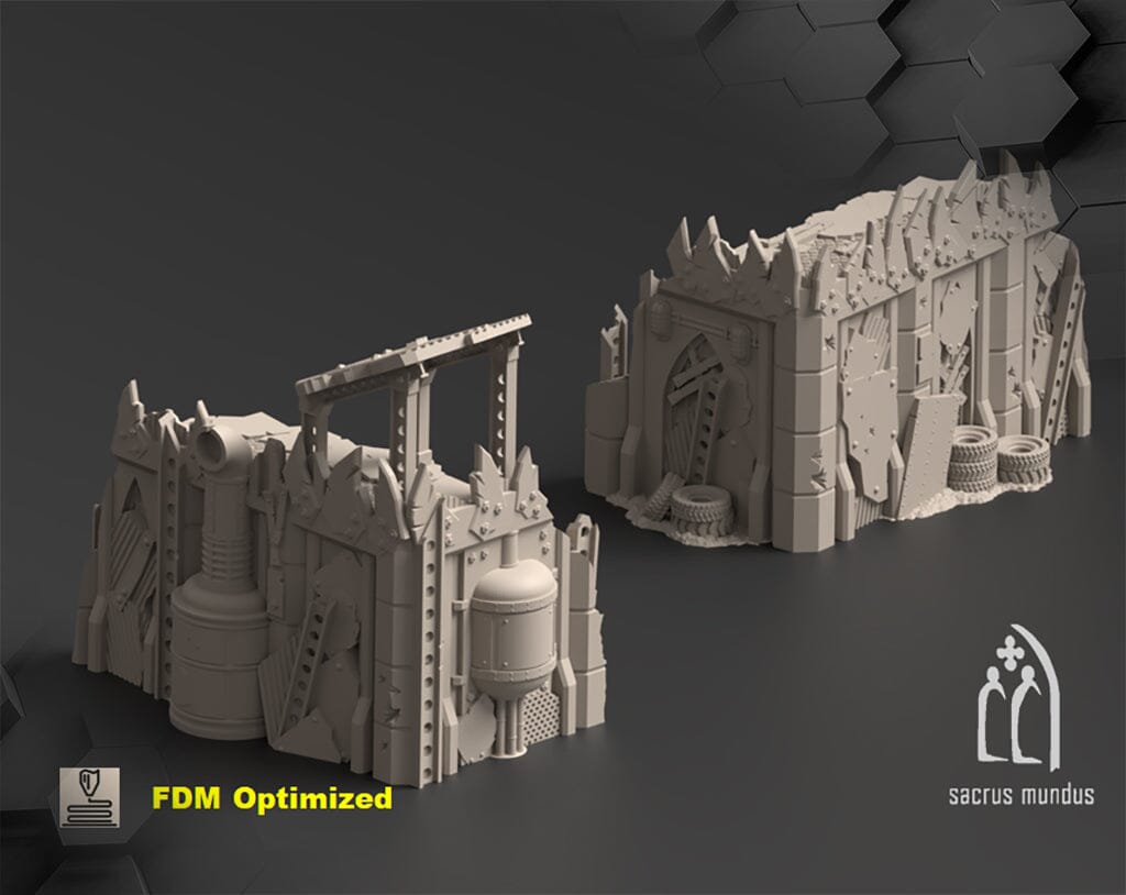 Tabletop Gelände - Sacrusmundus - Warpzel-1A. Orc Settlement Sacrusmundus Corner A