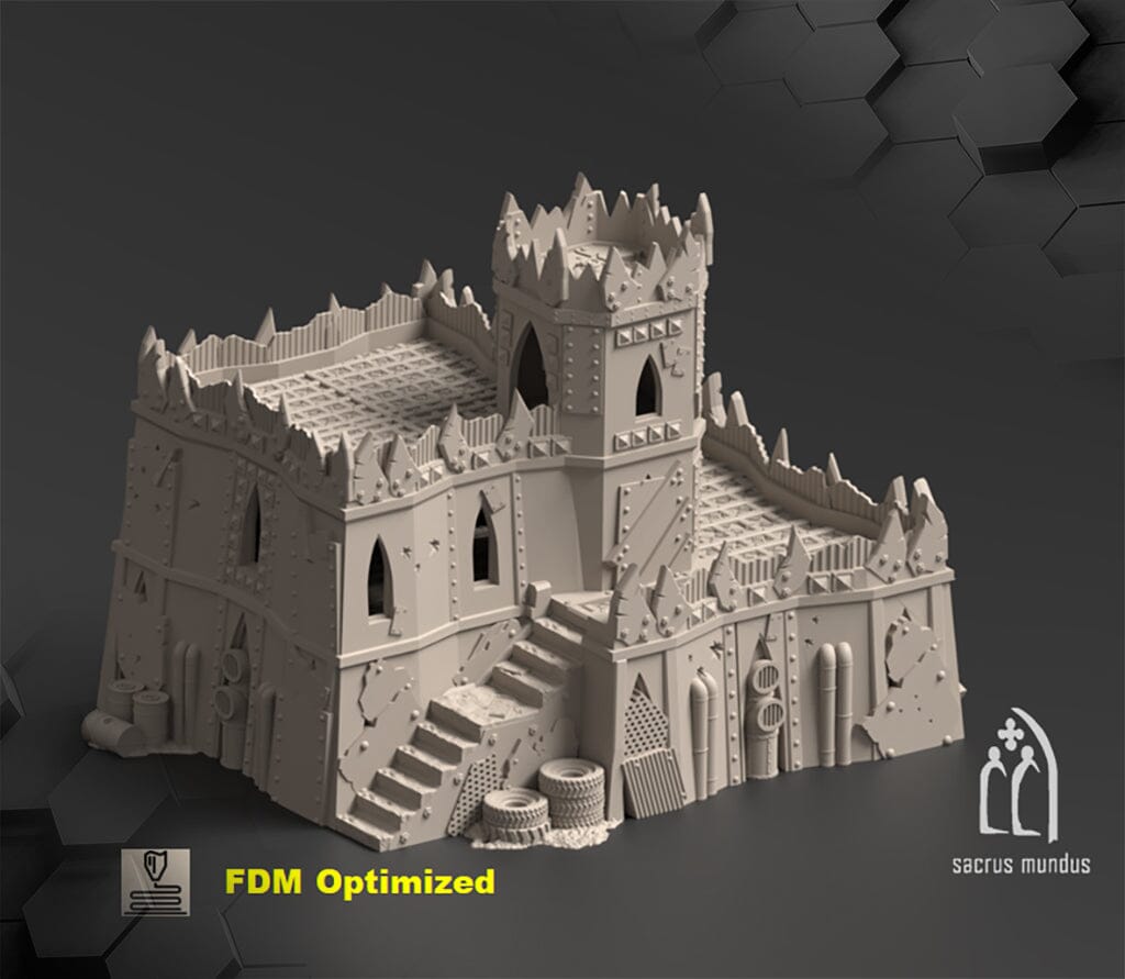 Tabletop Gelände - Sacrusmundus - Warpzel-1A. Orc Settlement Sacrusmundus Fortress