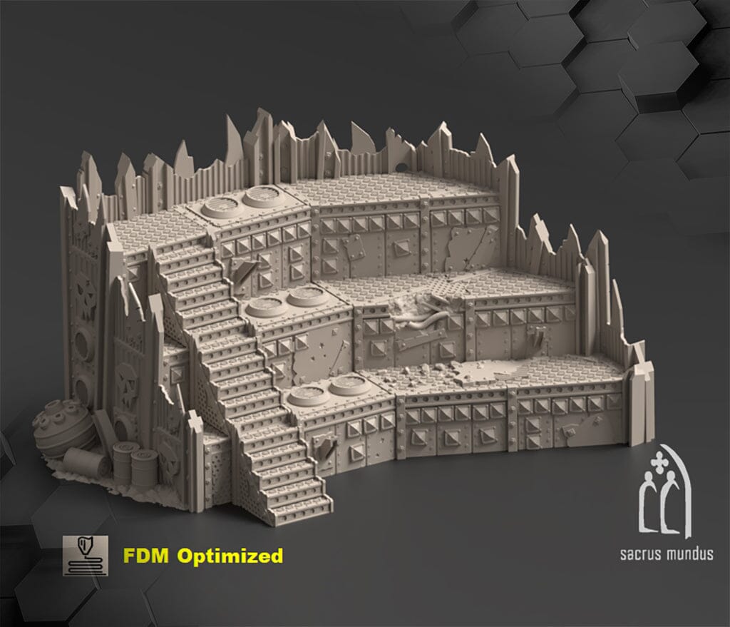 Tabletop Gelände - Sacrusmundus - Warpzel-1A. Orc Space Program Sacrusmundus Terrace B