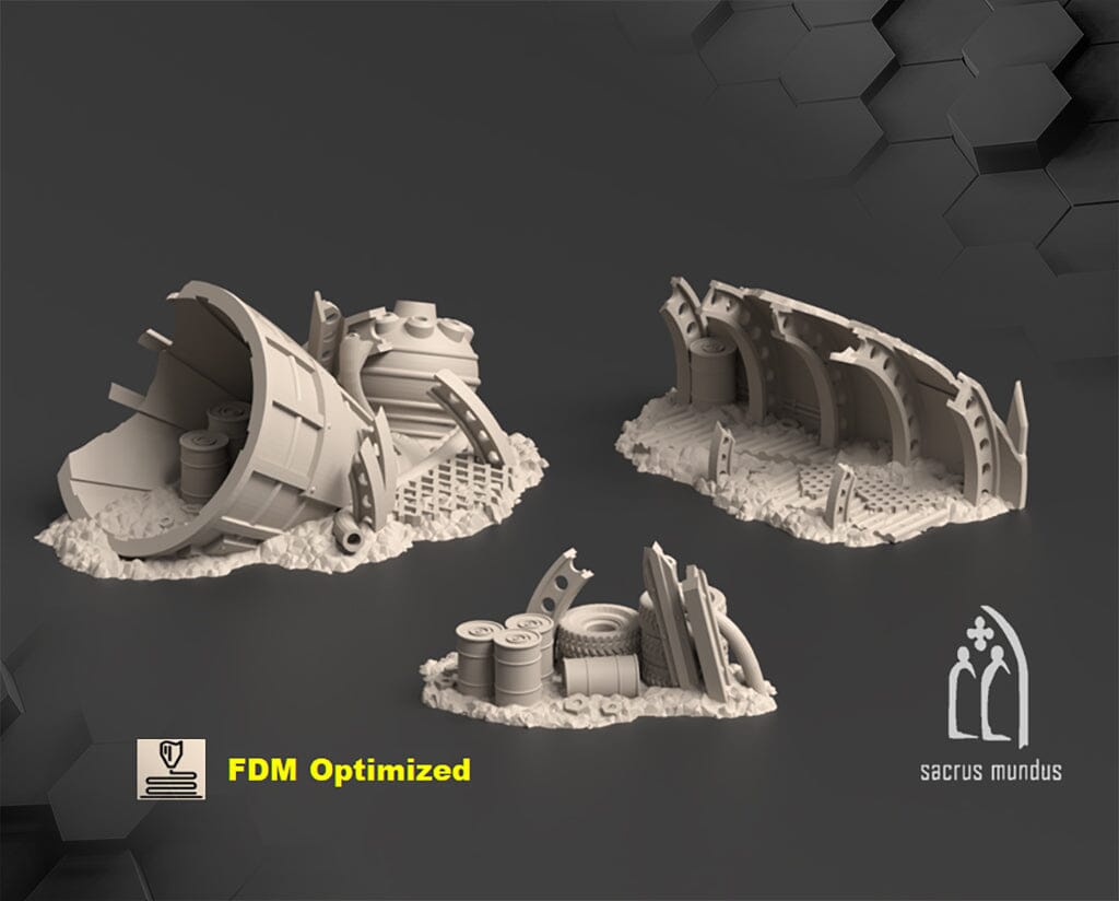 Tabletop Gelände - Sacrusmundus - Warpzel-1A. Orc Space Program Sacrusmundus Wreckage (3)