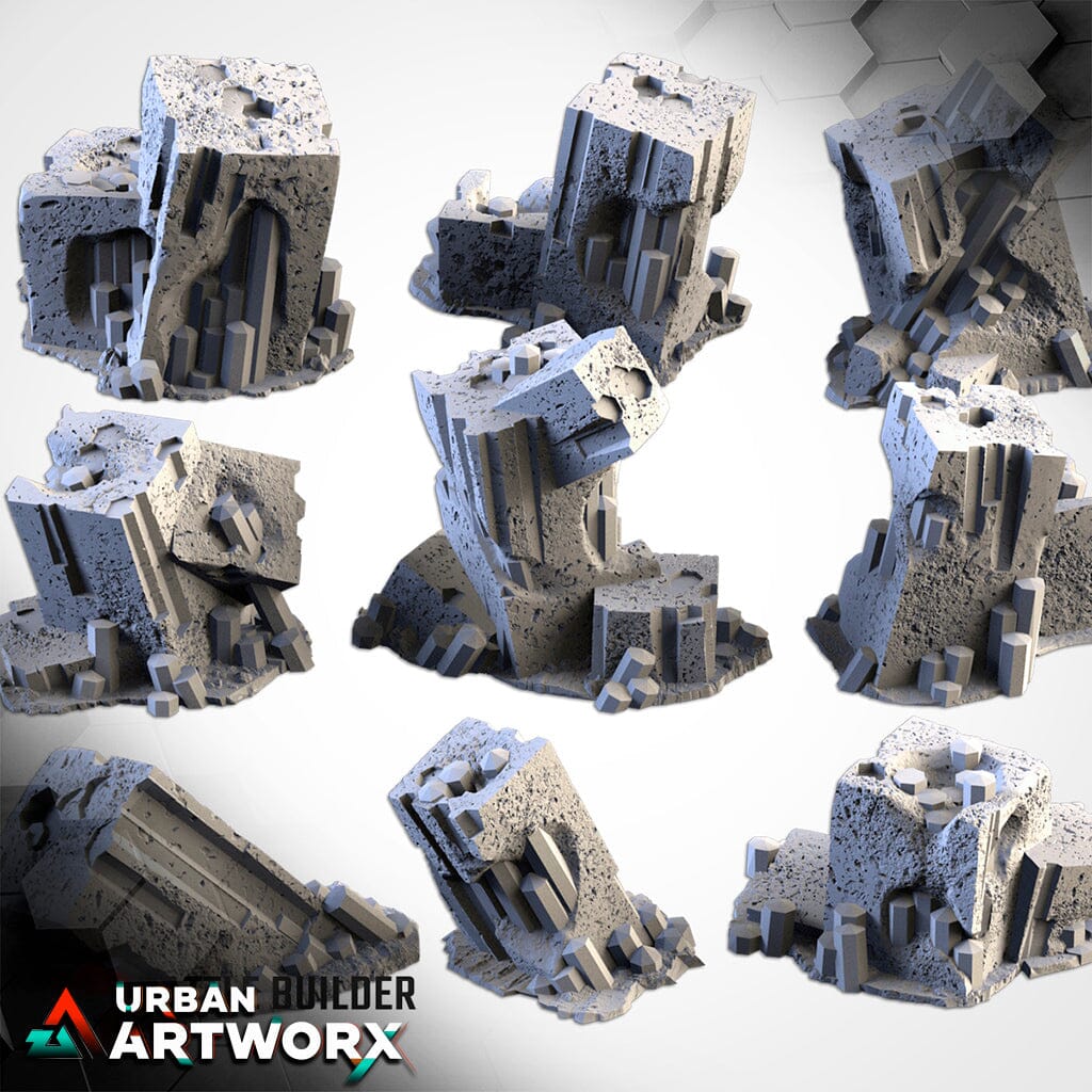 Tabletop Gelände - Txarli Factory - Basalt Crystals Txarli Factory Complete Set