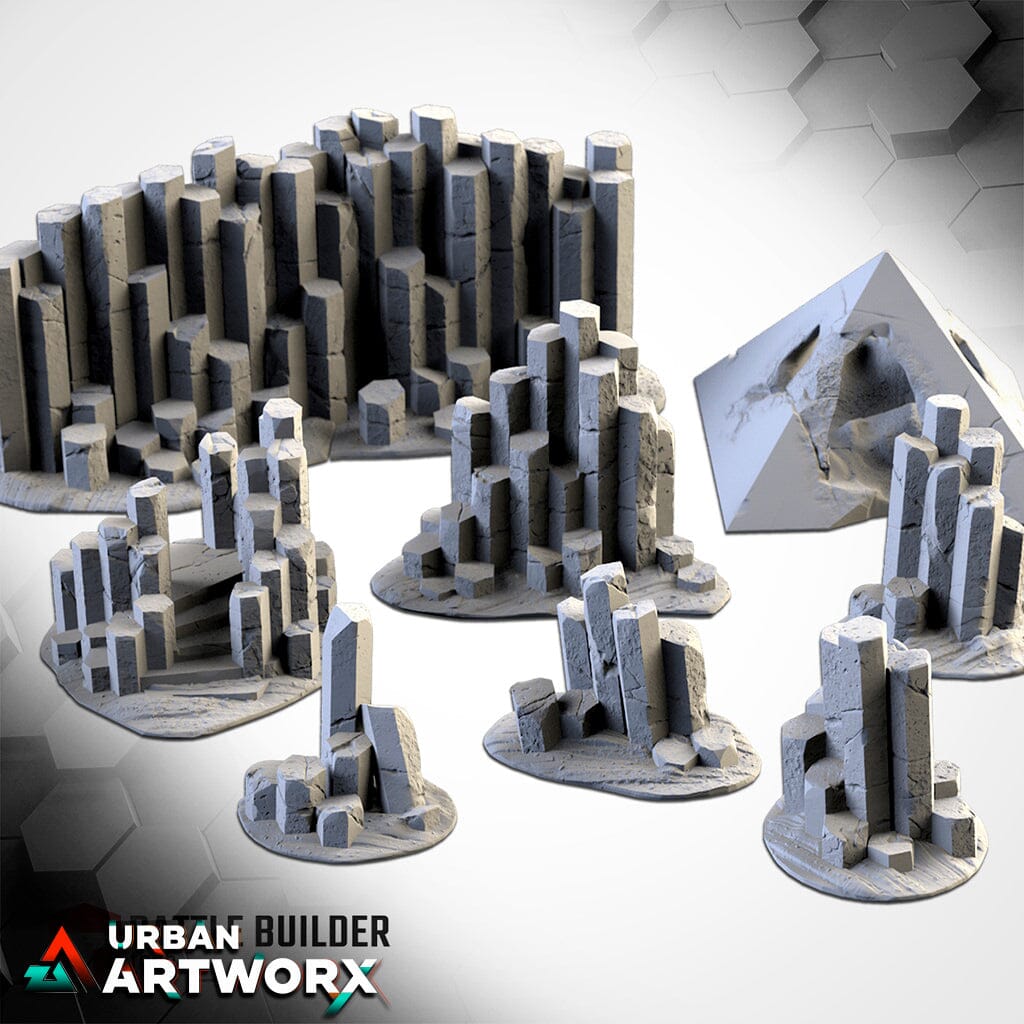Tabletop Gelände - Txarli Factory - Basaltic Terrain Txarli Factory Basalt Terrain Complete Set