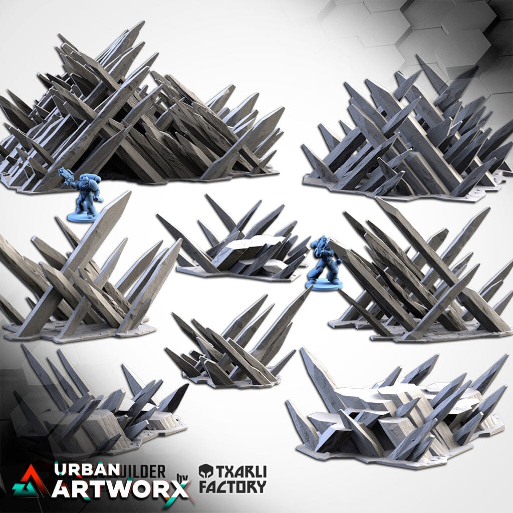 Tabletop Gelände - Txarli Factory - Crystal Spikes Txarli Factory Complete Set