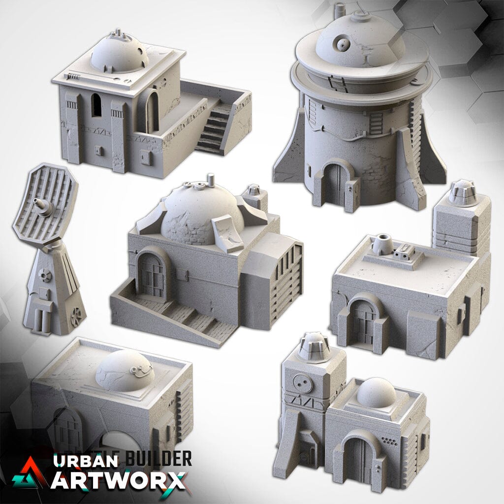 Tabletop Gelände - Txarli Factory - Desert Buildings 1 Txarli Factory Complete Set