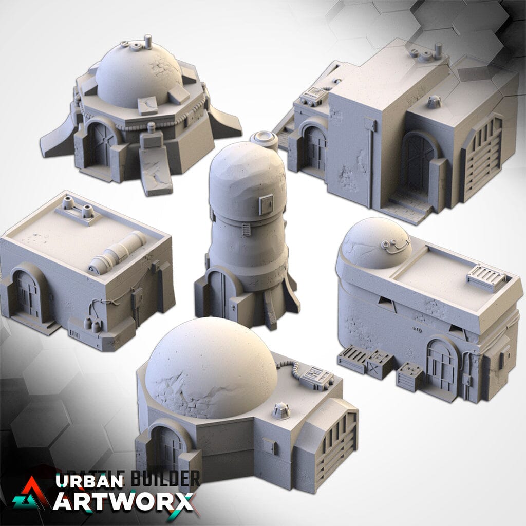 Tabletop Gelände - Txarli Factory - Desert Buildings 2 Txarli Factory Complete Set