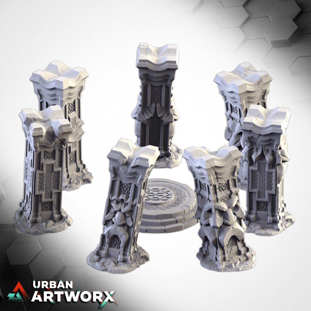 Tabletop Gelände - Txarli Factory - Dwarf Village Txarli Factory Circle with Columns
