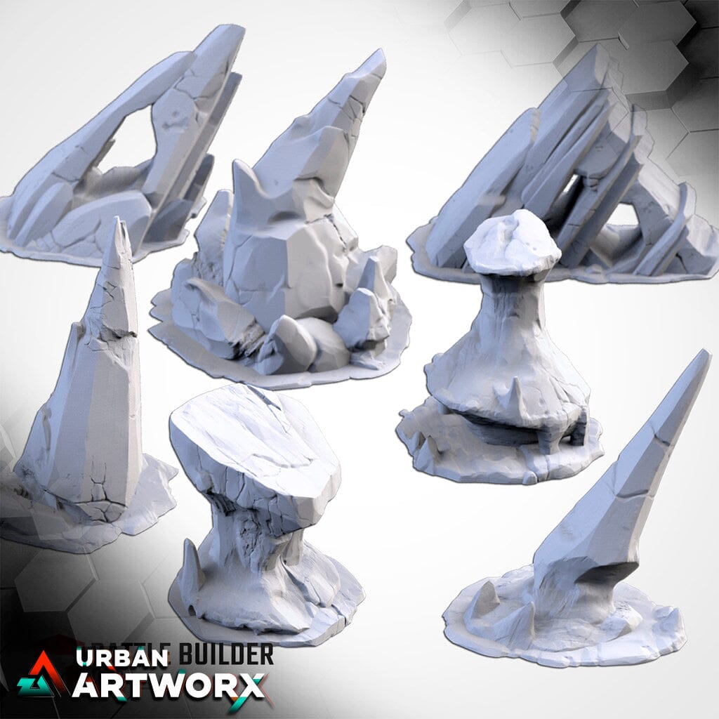 Tabletop Gelände - Txarli Factory - Ice Mountains Txarli Factory Complete Set