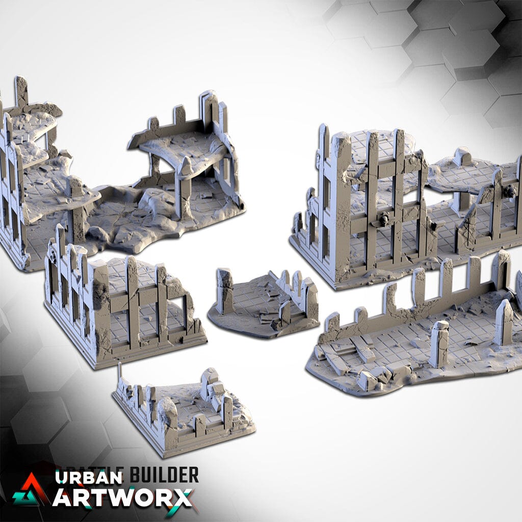 Tabletop Gelände - Txarli Factory - Ruins Txarli Factory Complete Set