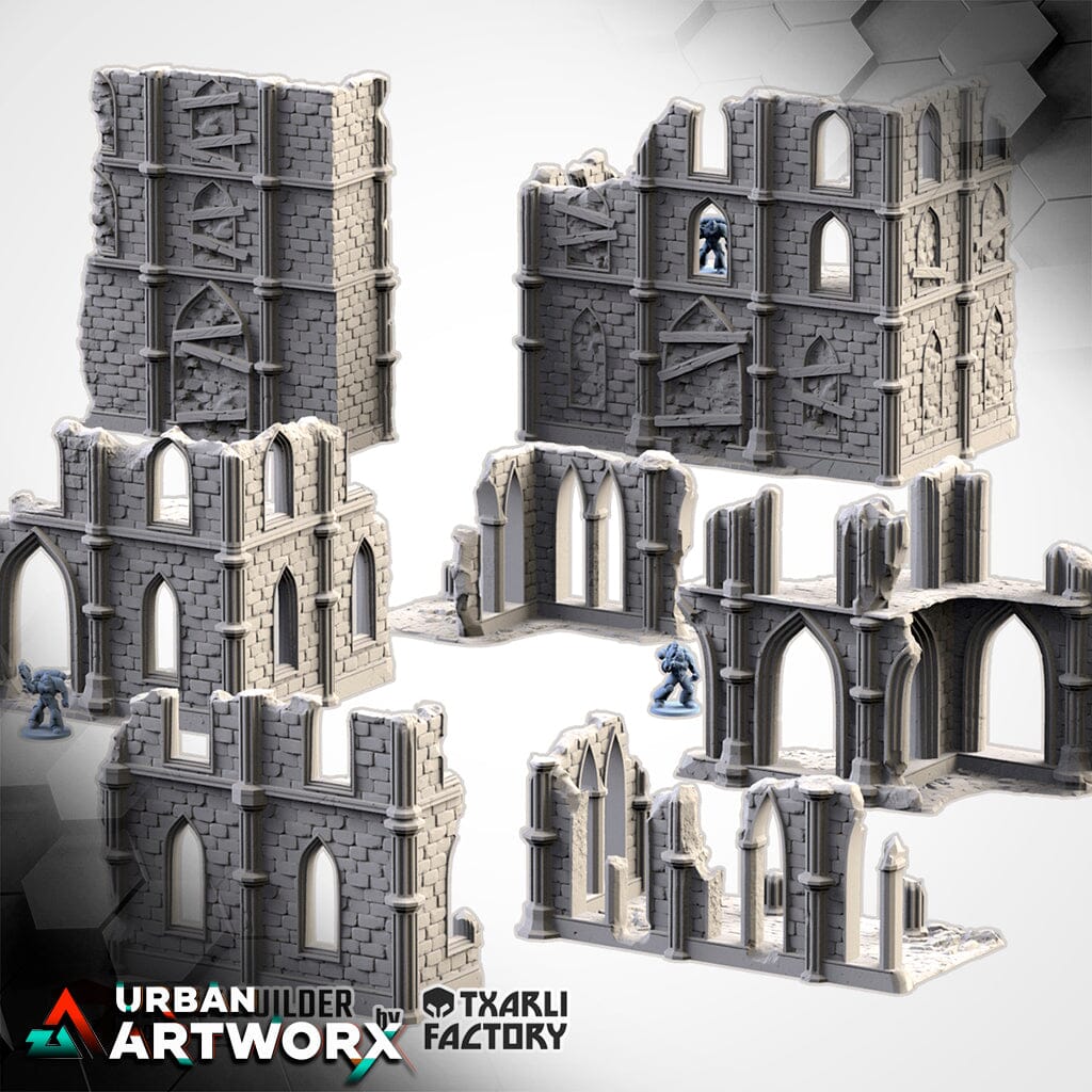 Tabletop Gelände - Txarli Factory - Temple Ruins Txarli Factory Complete Set