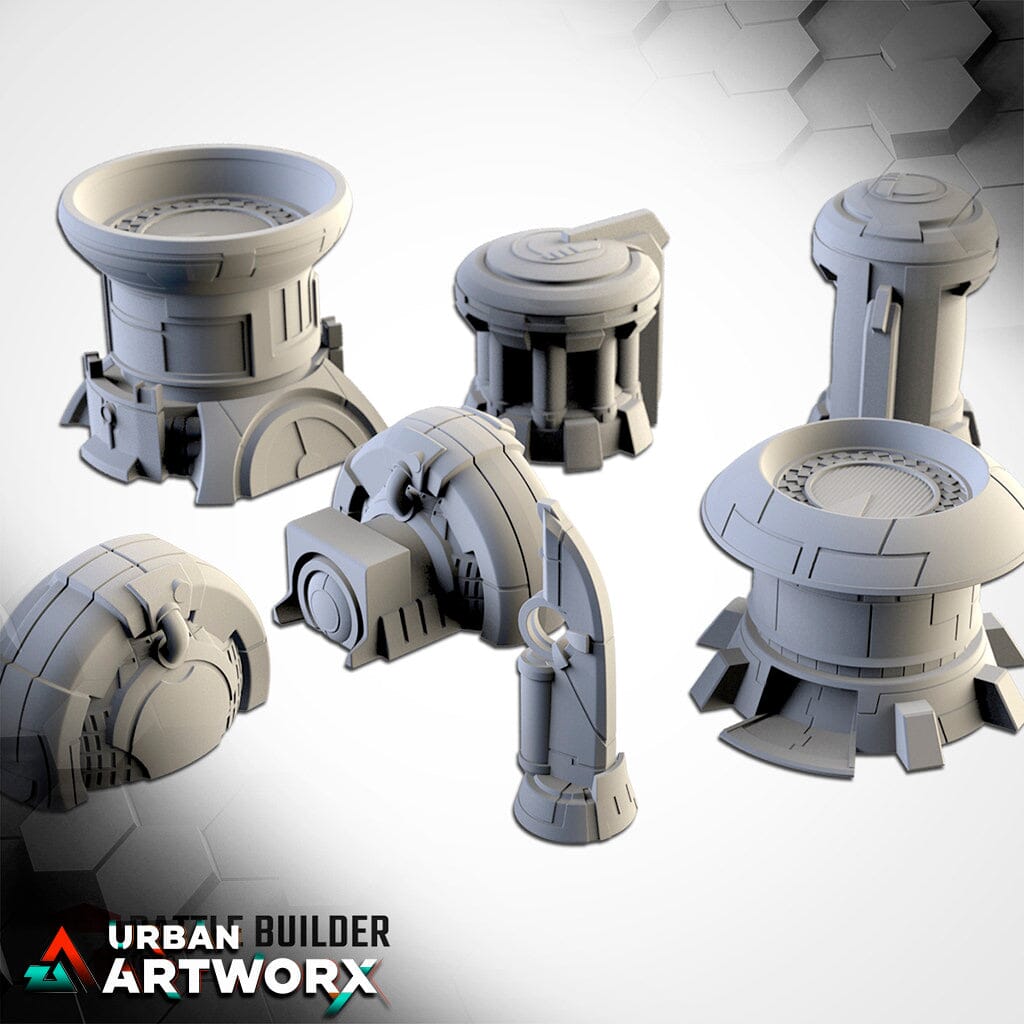 Tabletop Gelände - Txarli Factory - Xenos Buildings Txarli Factory Complete Set