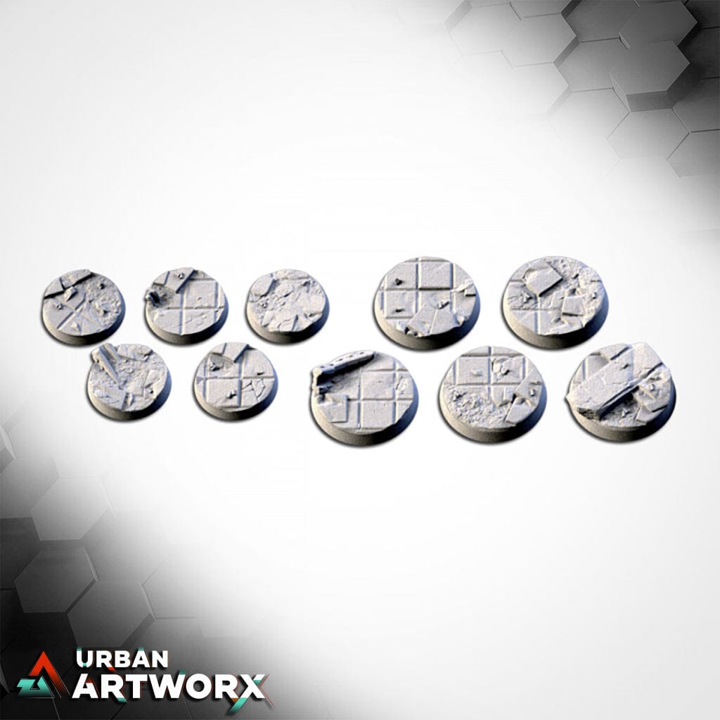 Txarli Factory - City Ruins Bases Txarli Factory Round 25mm (10)