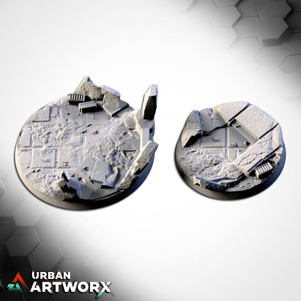 Txarli Factory - City Ruins Bases Txarli Factory Round 60mm (2)