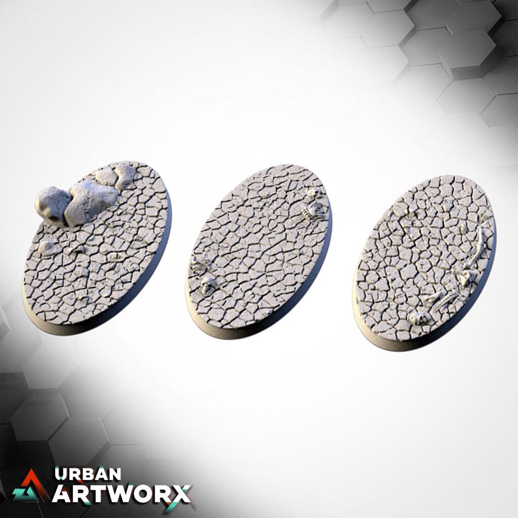 Txarli Factory - Cracked Desert Bases Txarli Factory Oval 75x42mm (2)